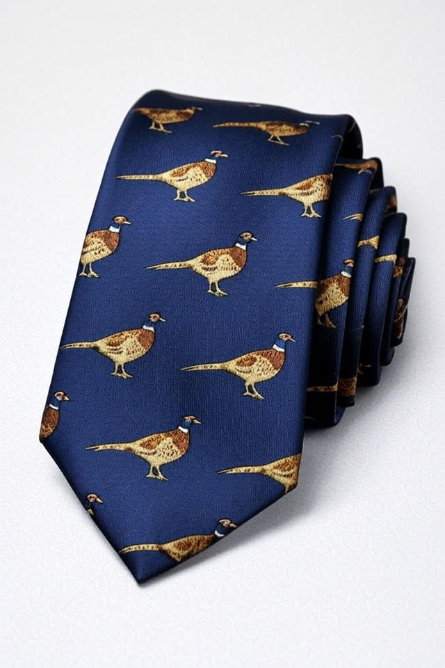 Navy Pheasant Tie
